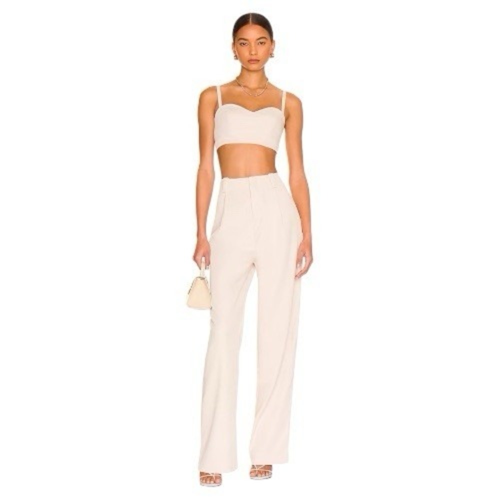 LPA Revolve Baldwin Tapered Trousers Pant Ivory Size‎ XS Elegant